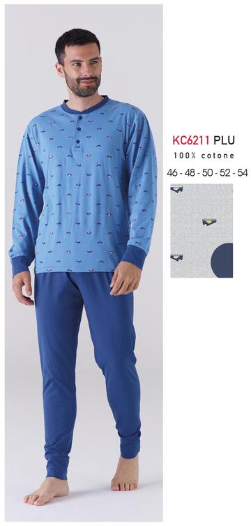 KAREKC6211 PLU- kc6211 plu pigiama uomo m/l cotone - Fratelli Parenti